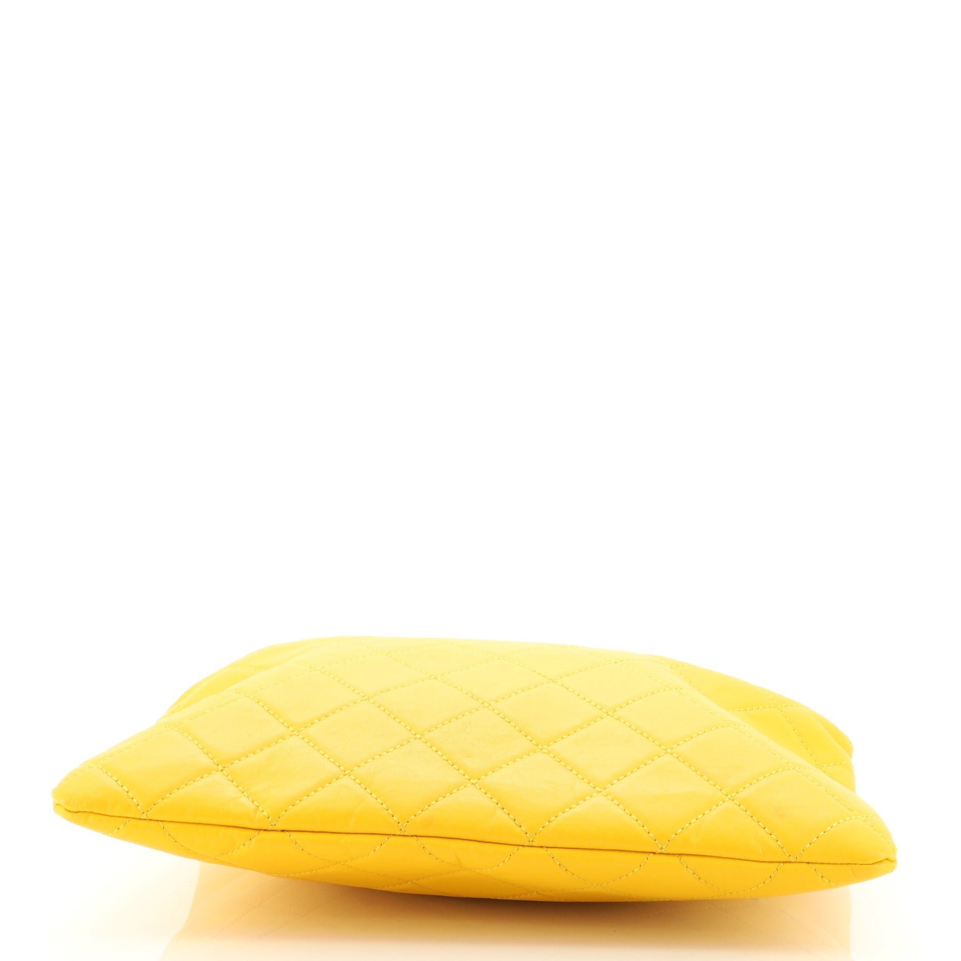 CC Foldover Clutch Quilted Lambskin Large