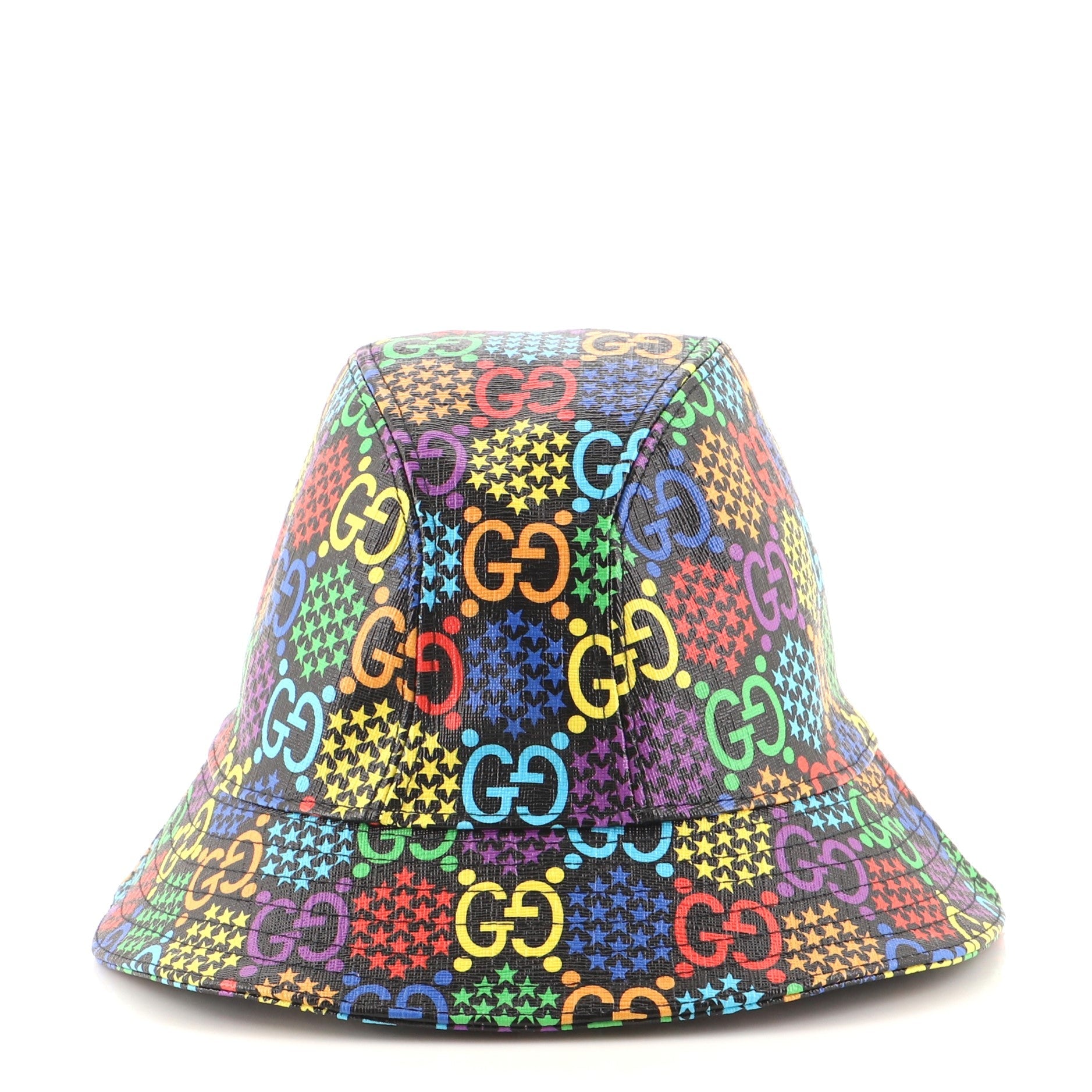 Bucket Hat Psychedelic Print GG Coated Canvas XXL