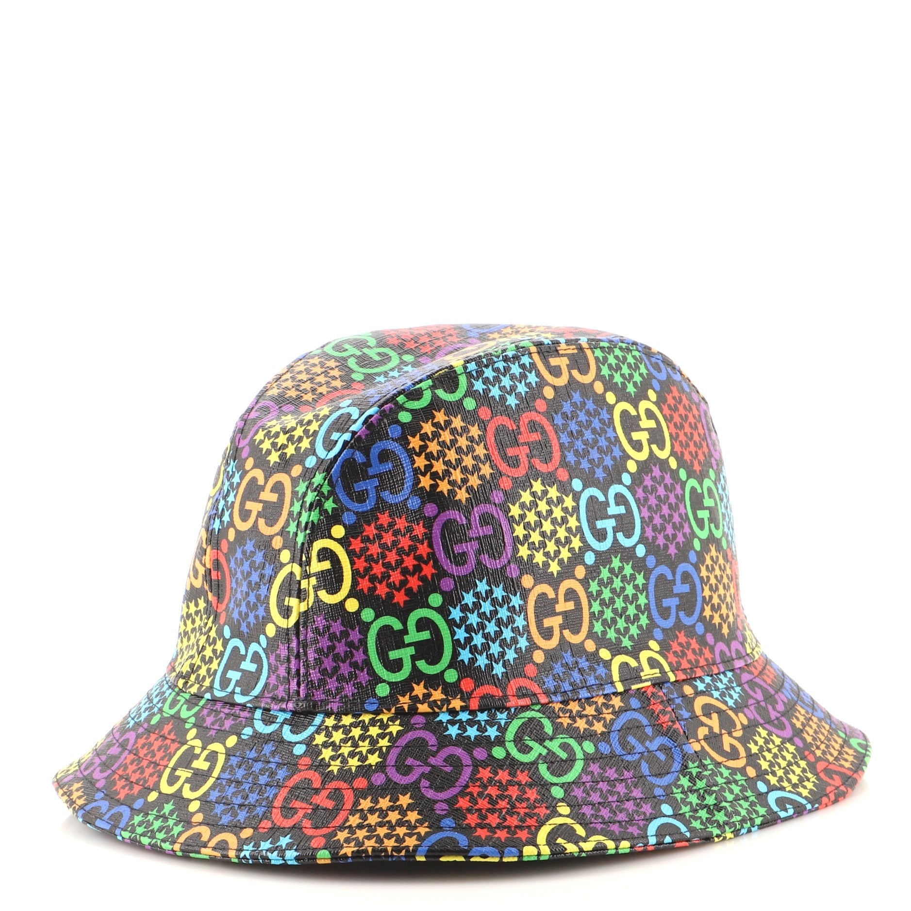 Bucket Hat Psychedelic Print GG Coated Canvas XXL