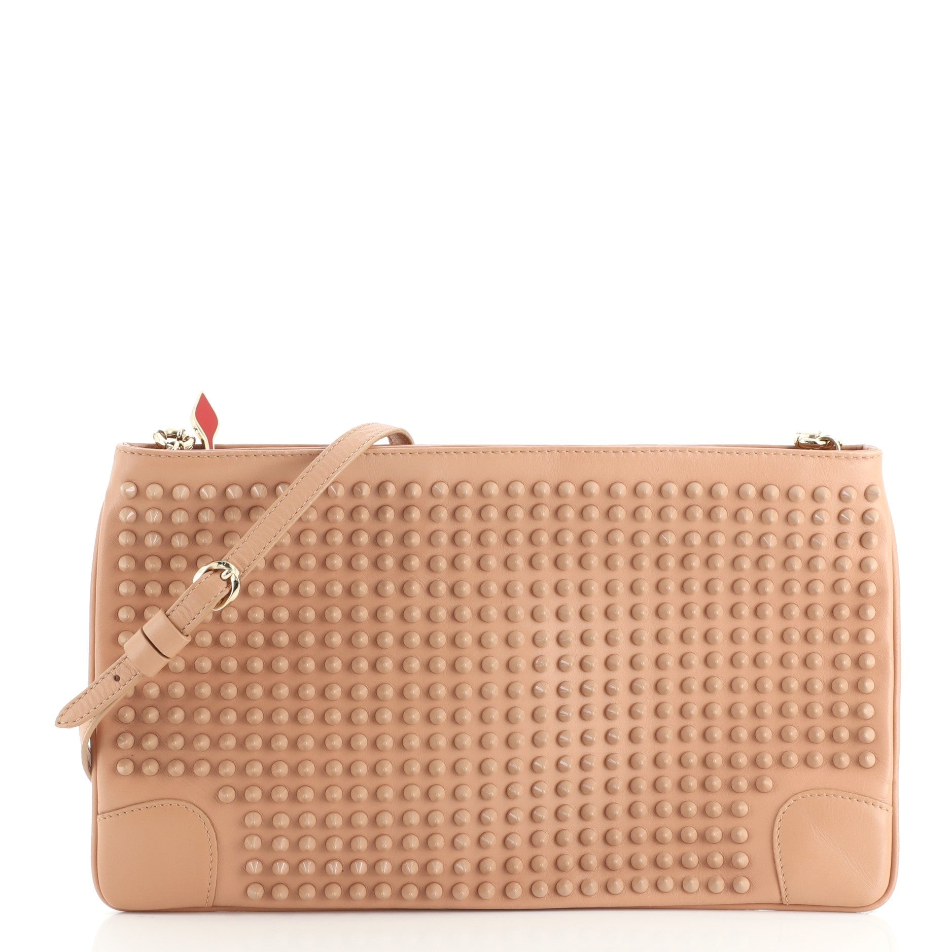 Loubiposh Clutch Spiked Leather