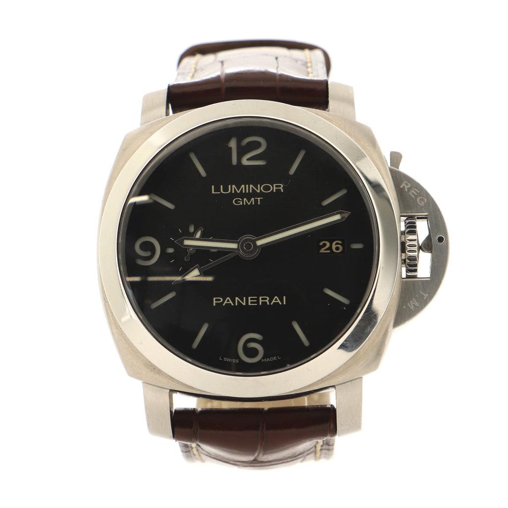 Luminor 1950 3 Days GMT Power Reserve Automatic Watch Stainless Steel and Alligator 44