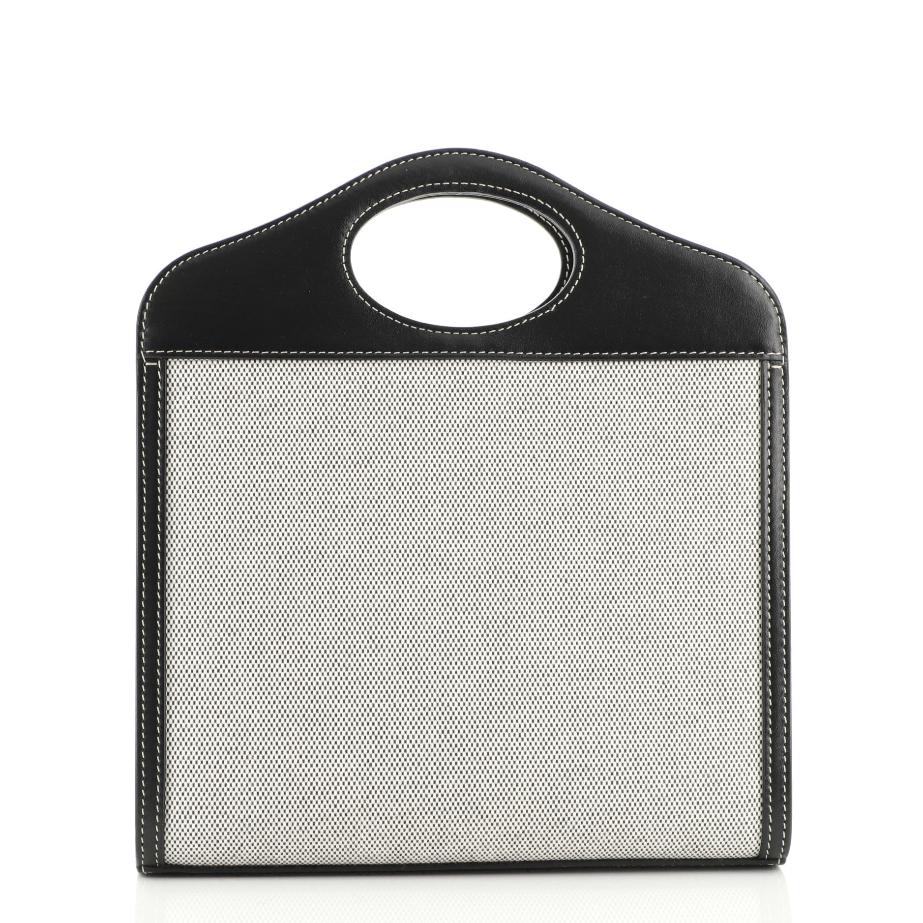 Logo Pocket Tote Canvas with Leather Mini