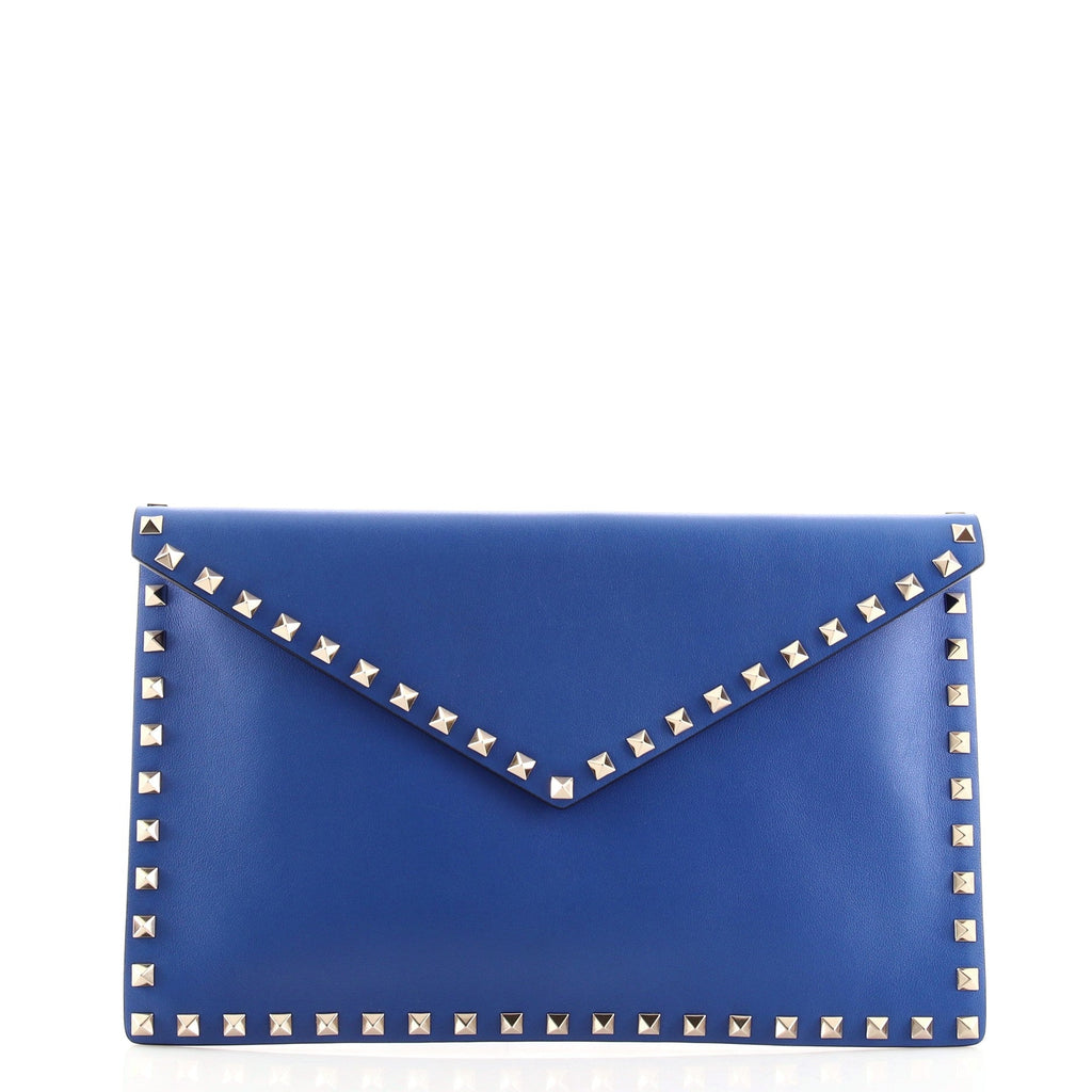 Rockstud Envelope Clutch Leather Medium