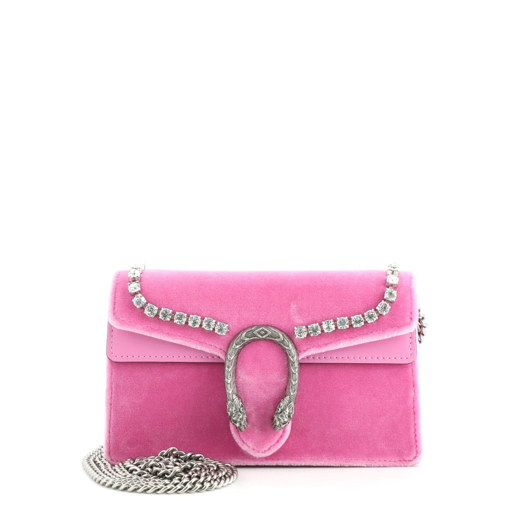 Dionysus Bag Crystal Embellished Velvet Super Mini