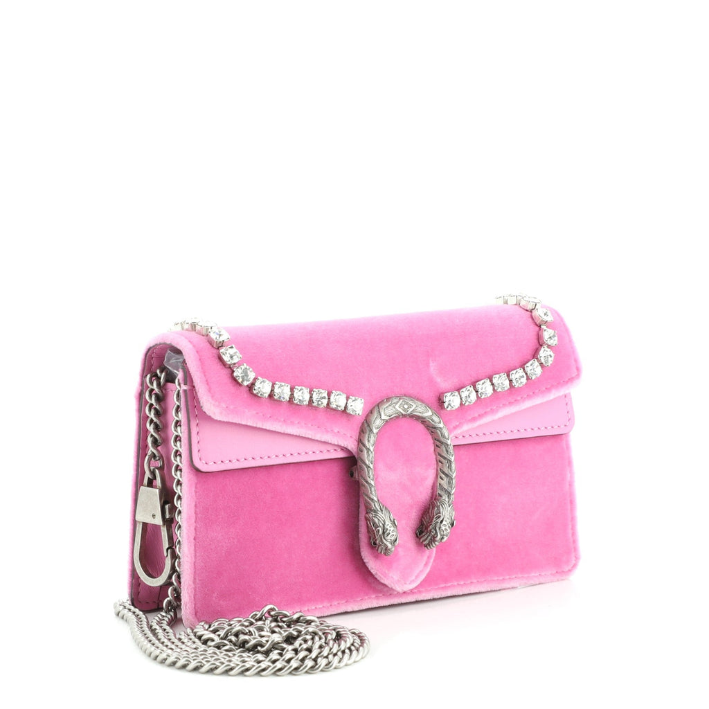 Dionysus Bag Crystal Embellished Velvet Super Mini