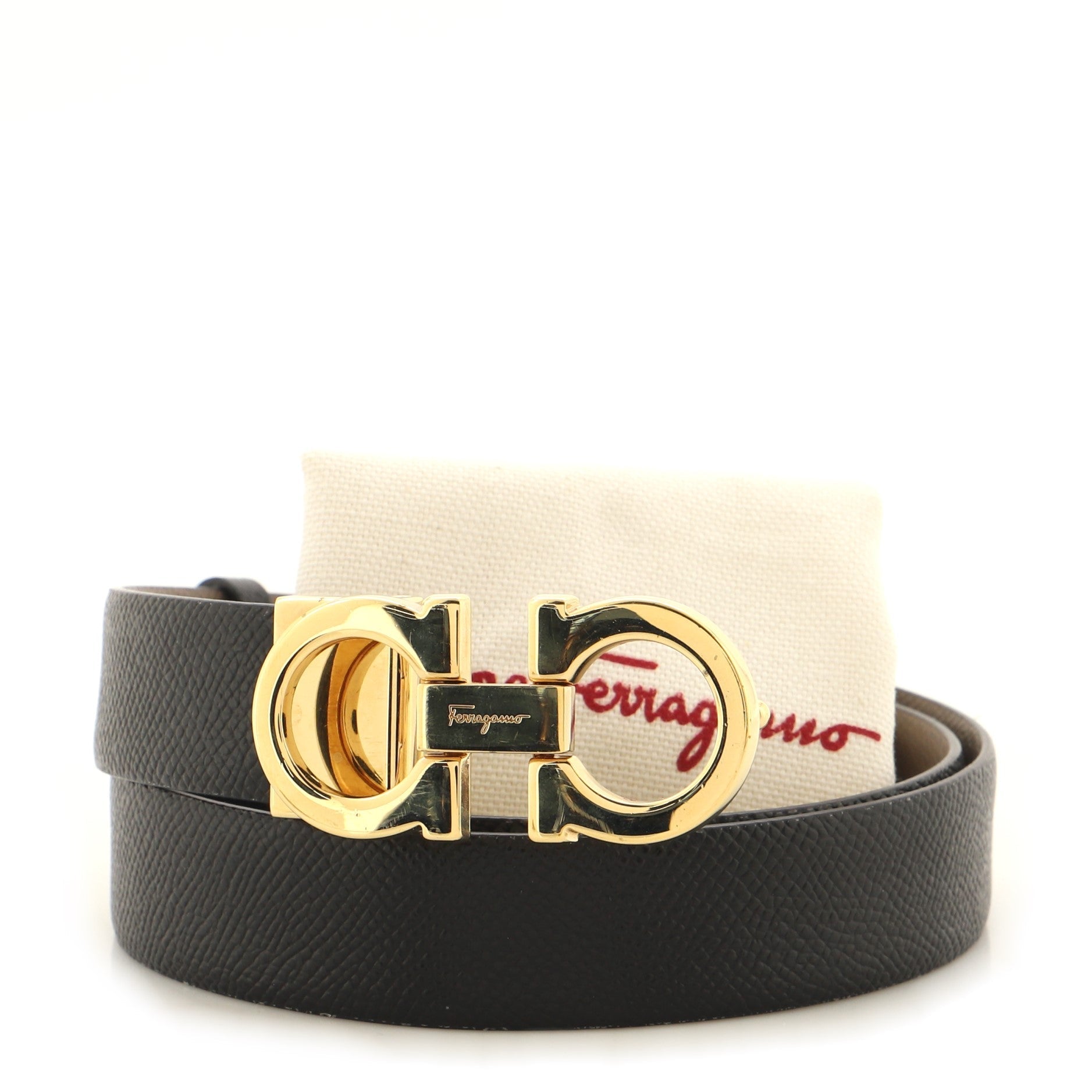 Gancini Belt Leather Thin 80