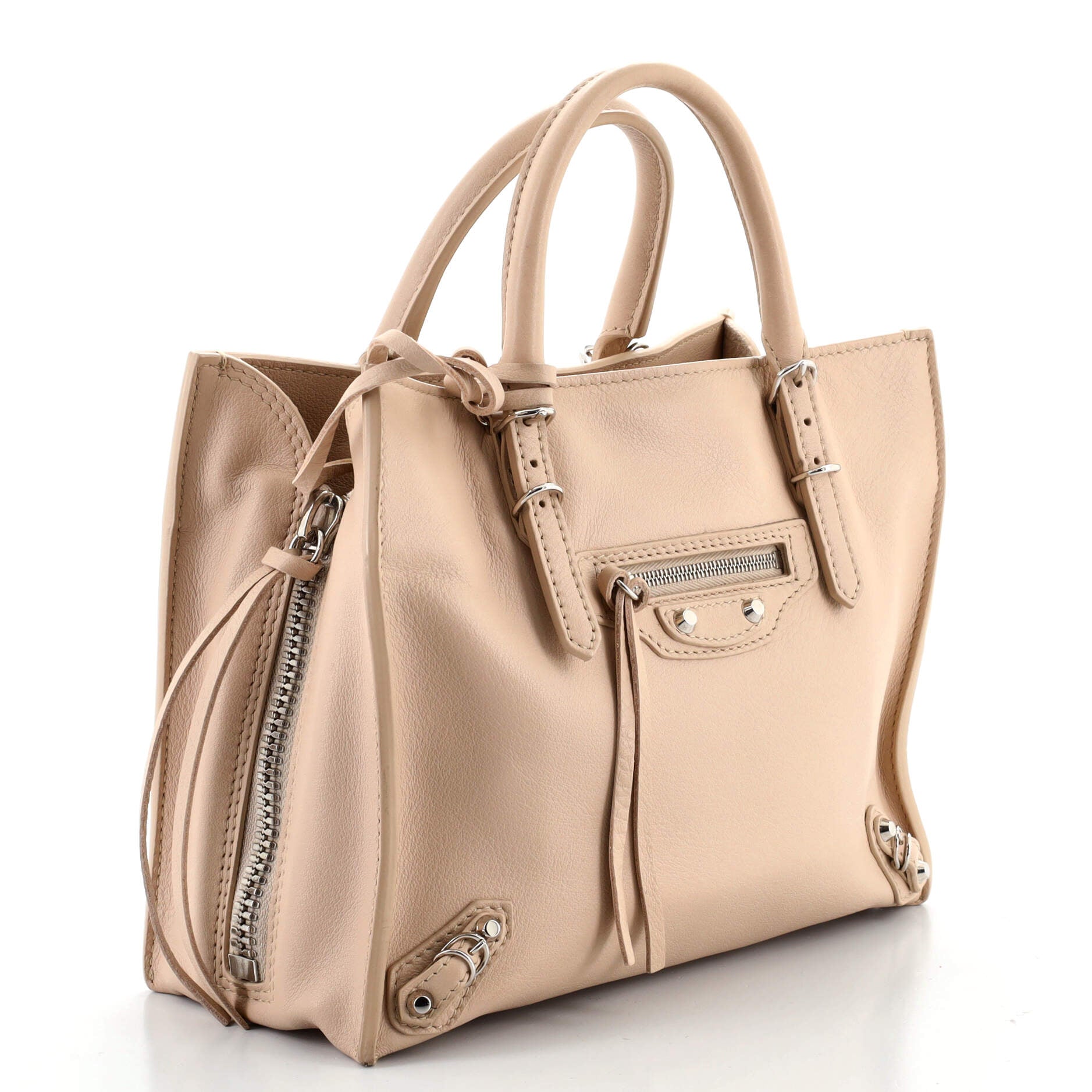 Papier A4 Zip Around Classic Studs Bag Leather Mini