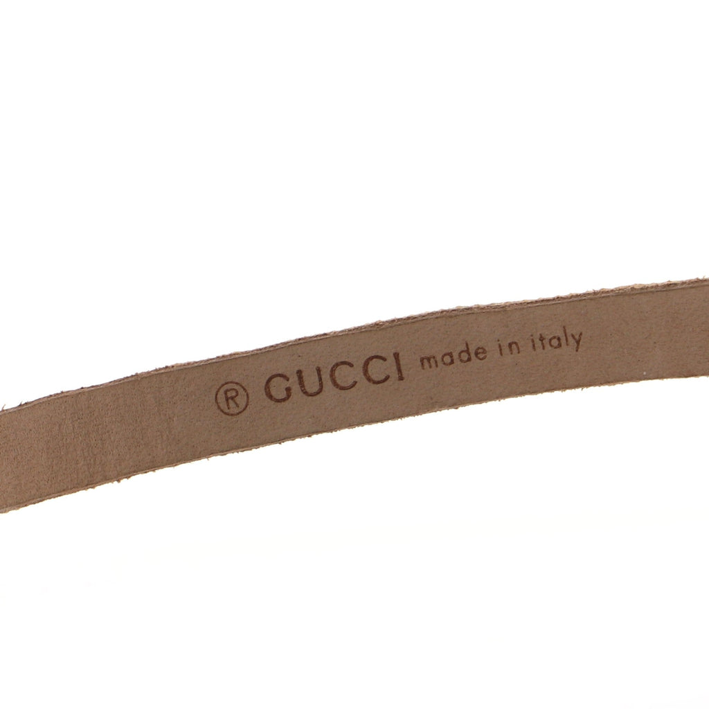 GG Choker Necklace Leather and Metal with Crystals