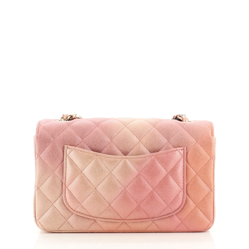 Classic Single Flap Bag Quilted Ombre Metallic Lambskin Mini