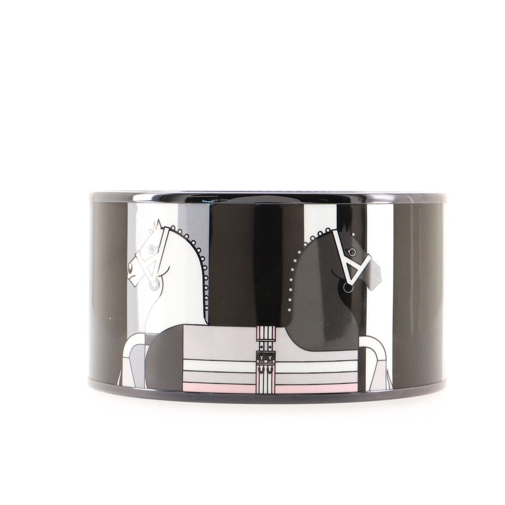 Bangle Bracelet Printed Enamel Extra Wide