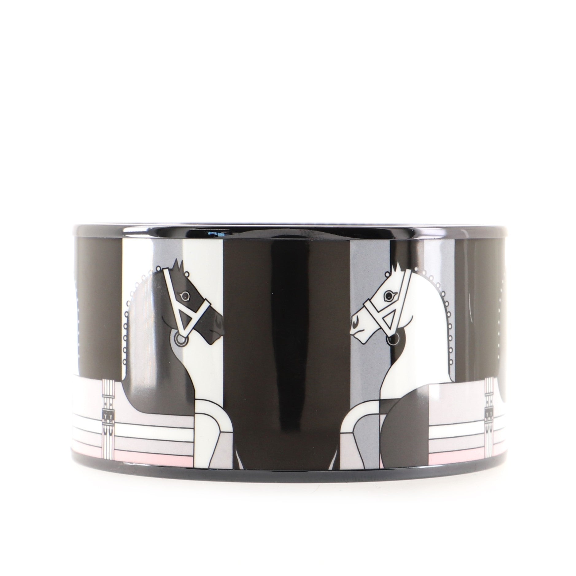 Bangle Bracelet Printed Enamel Extra Wide