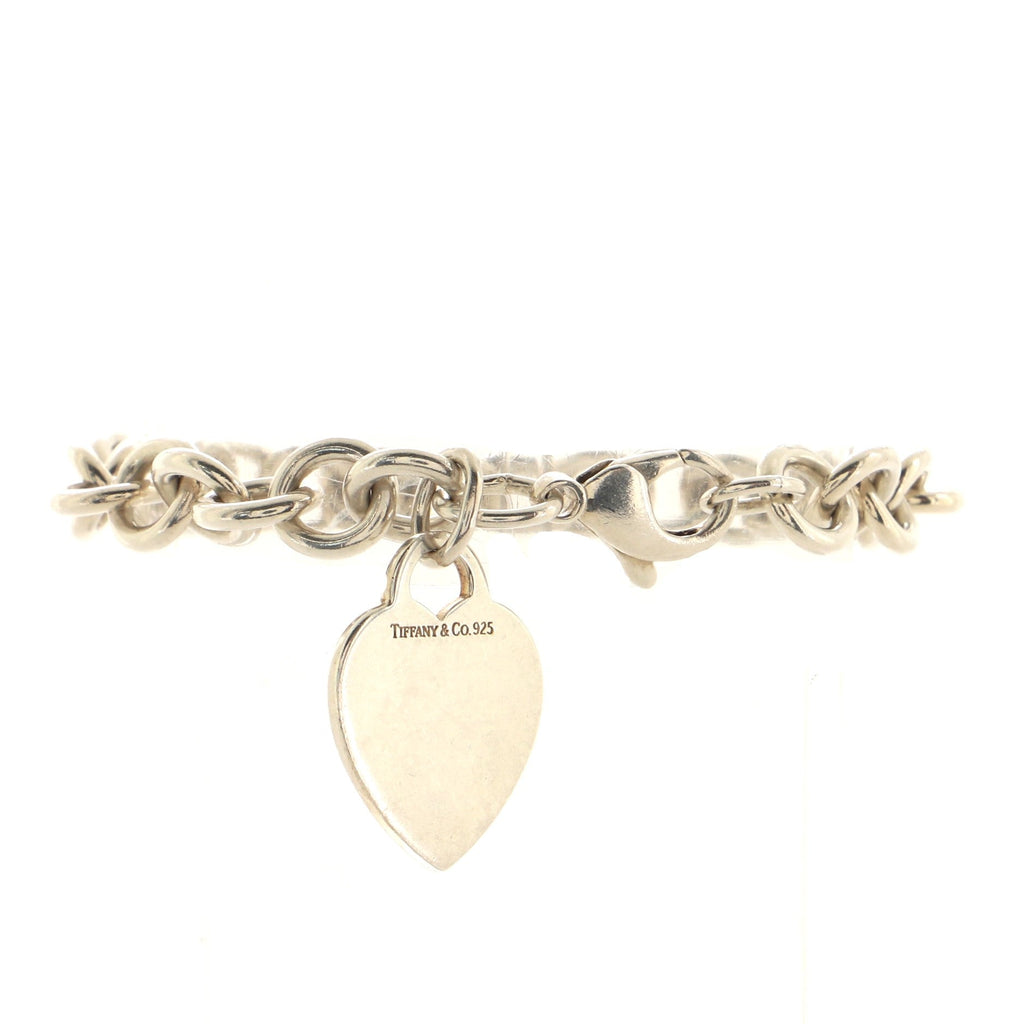 Heart Tag Bracelet Sterling Silver