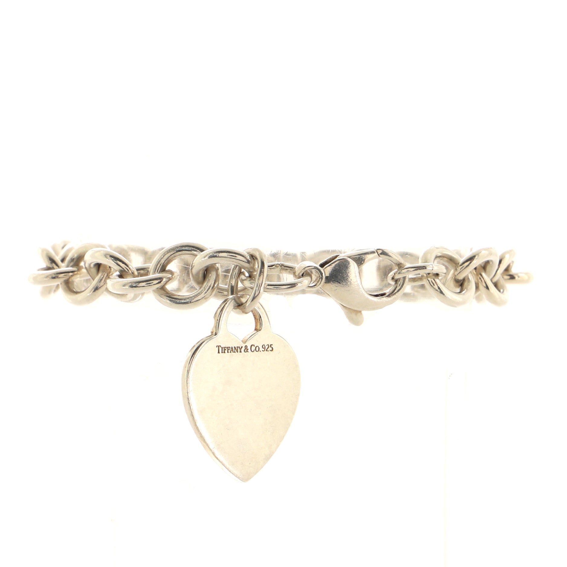 Heart Tag Bracelet Sterling Silver