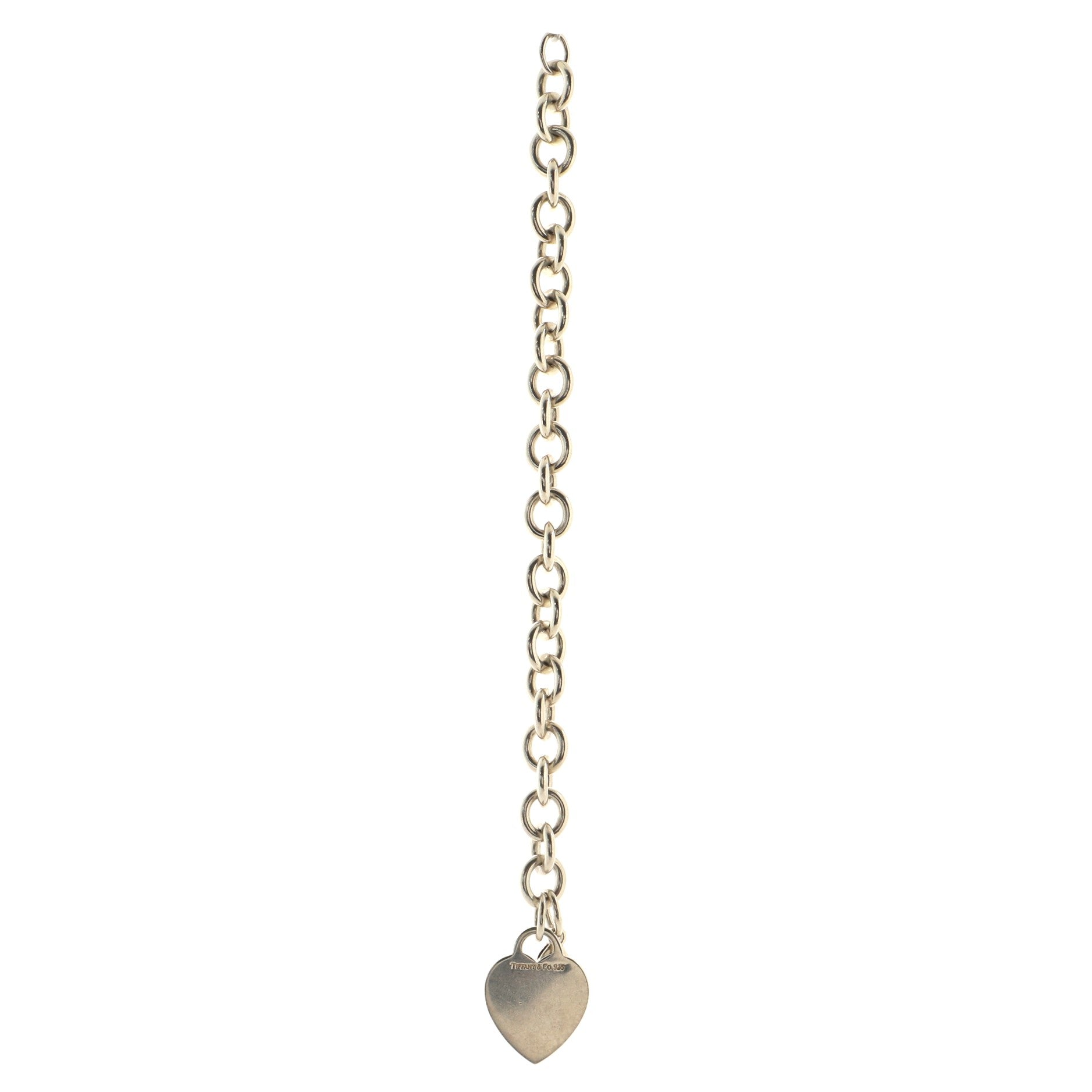 Heart Tag Bracelet Sterling Silver