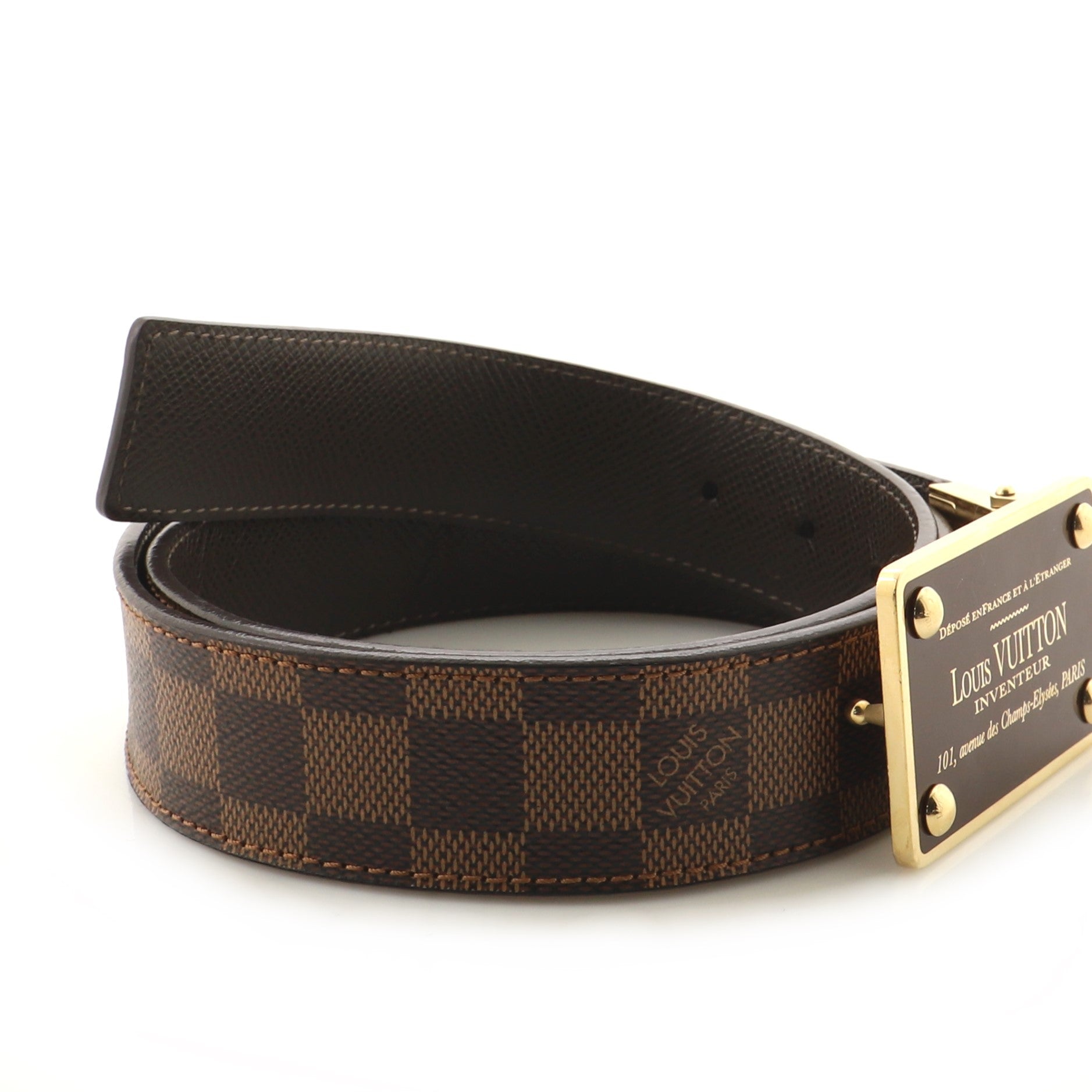Inventeur Belt Damier Medium 95