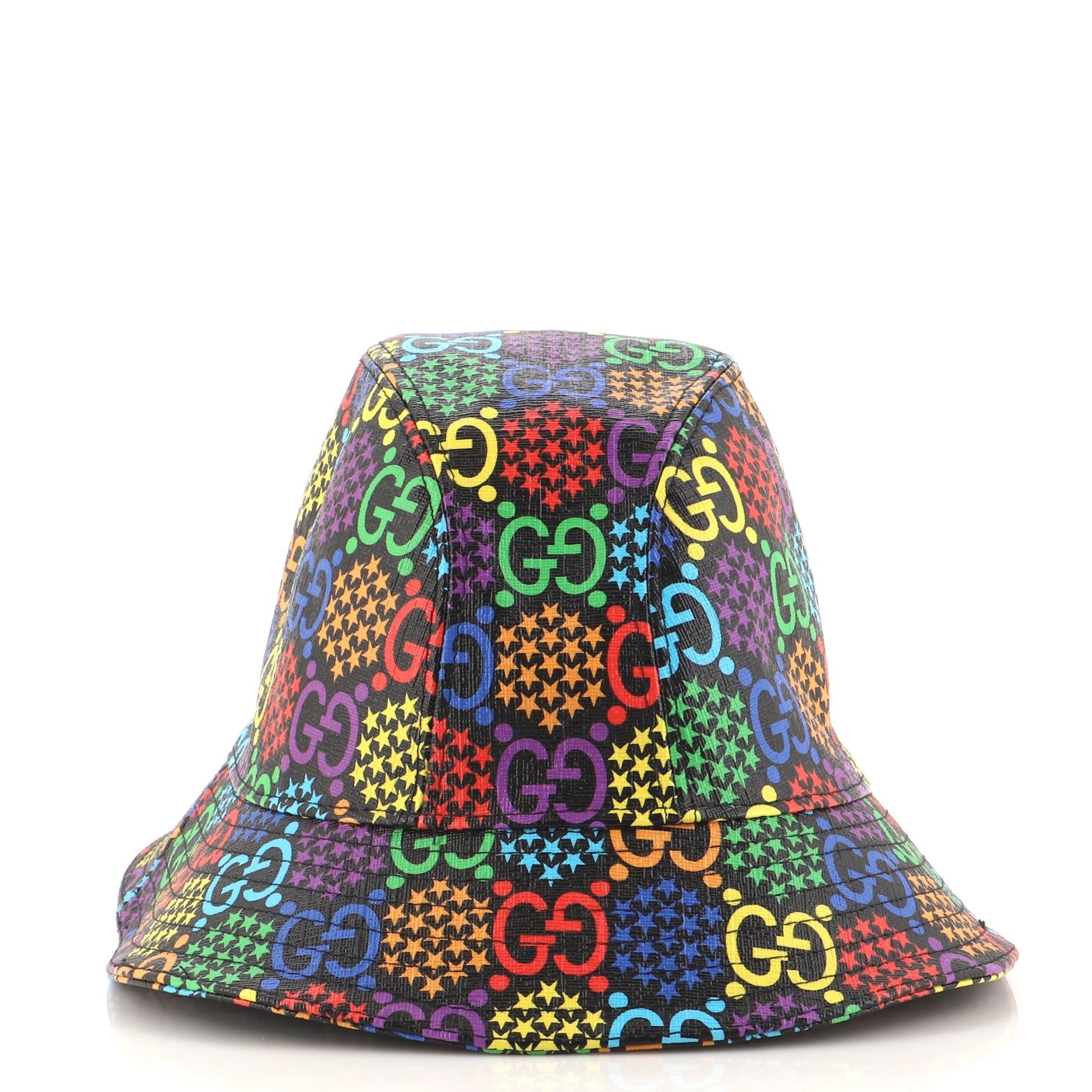 Bucket Hat Psychedelic Print GG Coated Canvas XXL