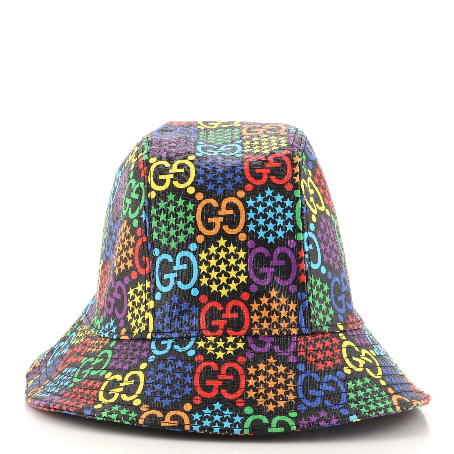 Bucket Hat Psychedelic Print GG Coated Canvas XXL