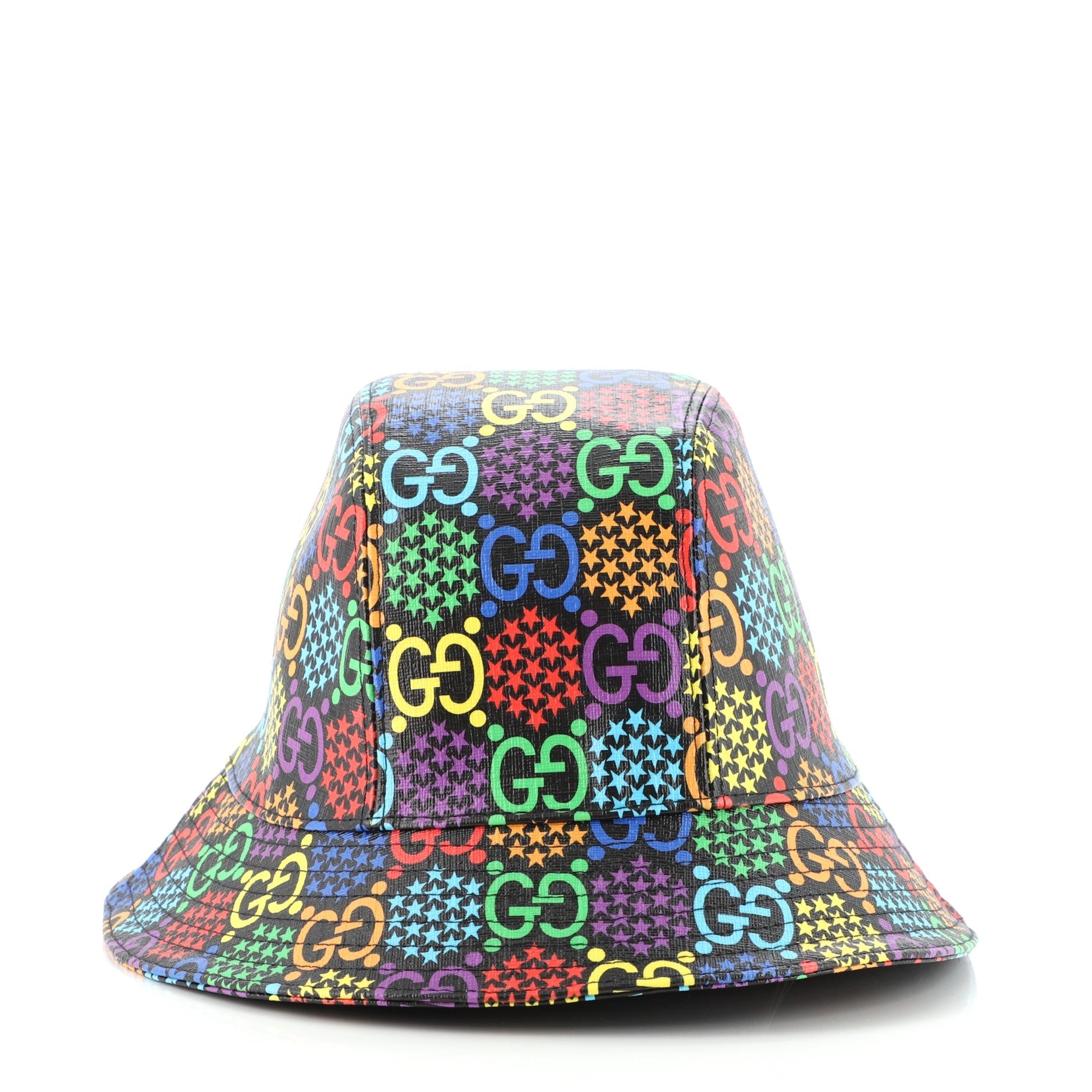 Bucket Hat Psychedelic Print GG Coated Canvas XXL