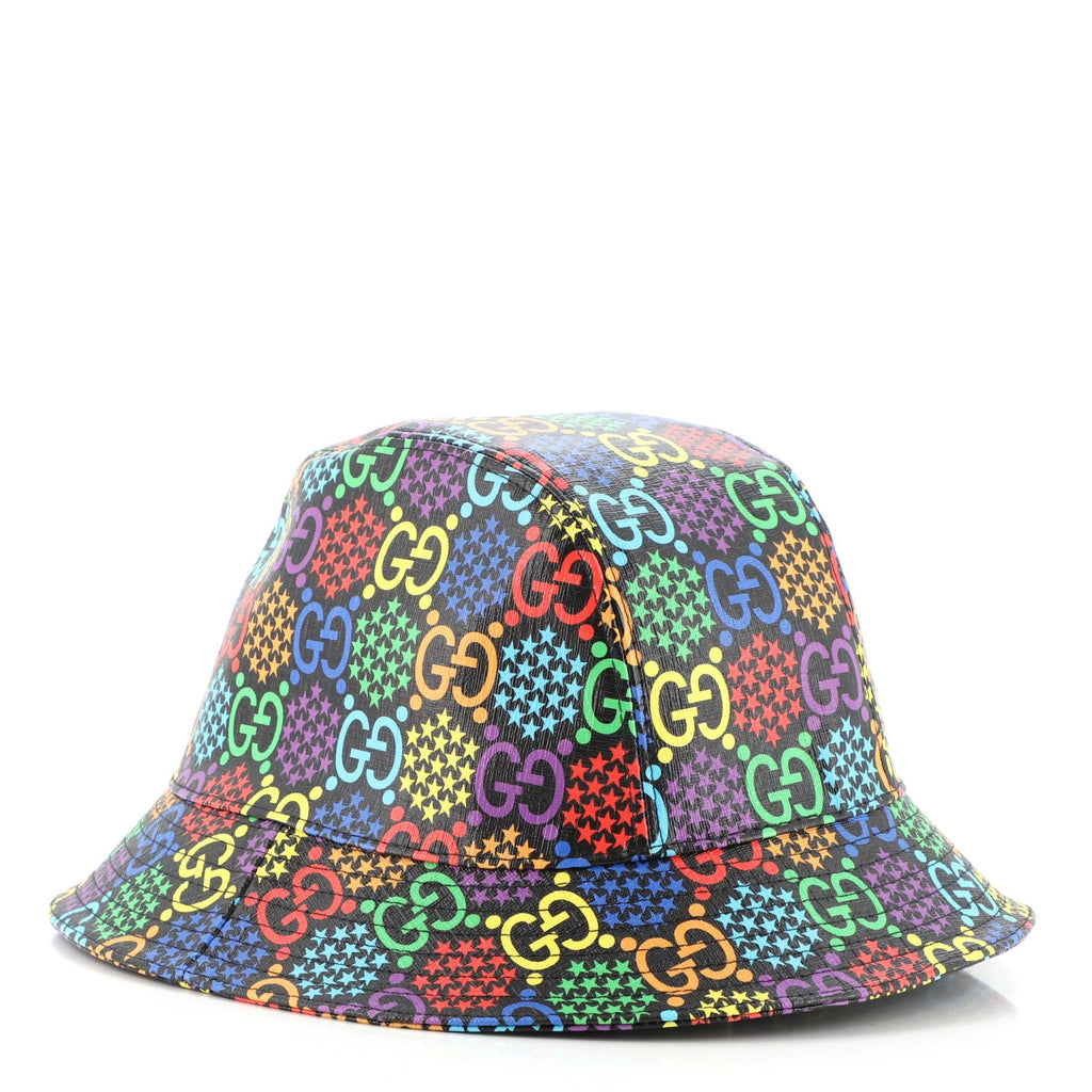 Bucket Hat Psychedelic Print GG Coated Canvas XXL