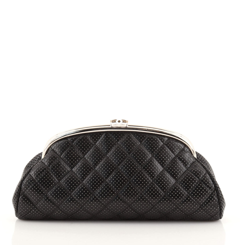 Timeless Clutch Quilted Perforated Lambskin