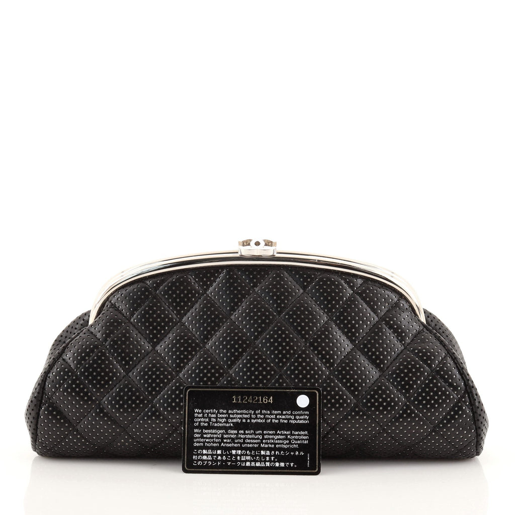 Timeless Clutch Quilted Perforated Lambskin