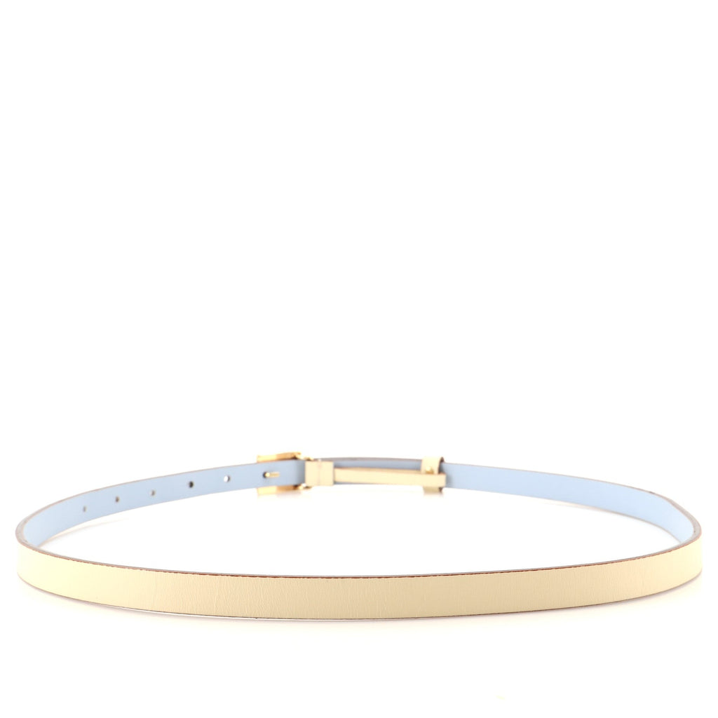 Square G Buckle Belt Leather Thin 90