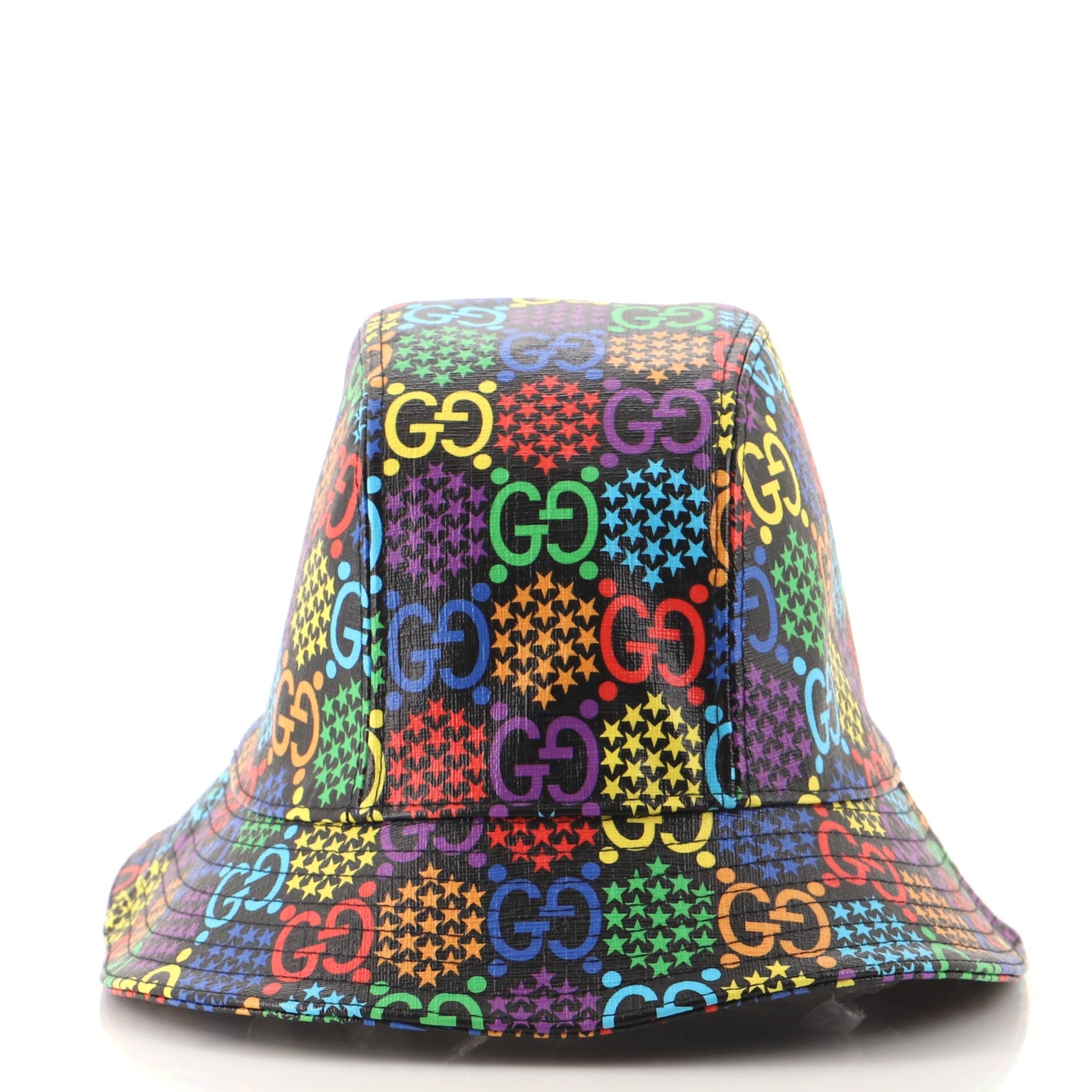 Bucket Hat Psychedelic Print GG Coated Canvas XXL
