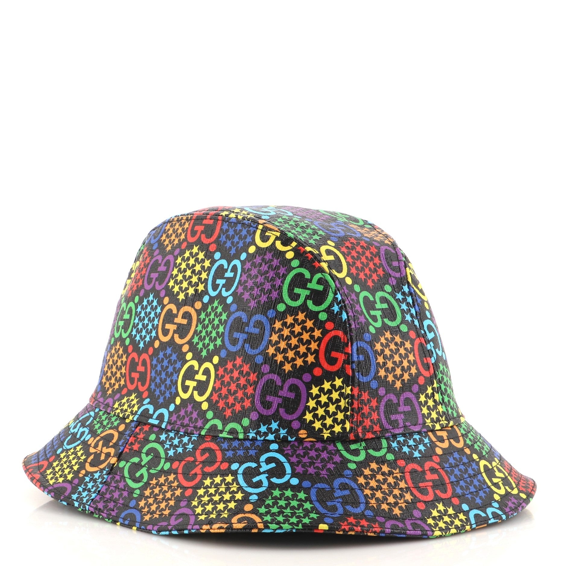Bucket Hat Psychedelic Print GG Coated Canvas XXL