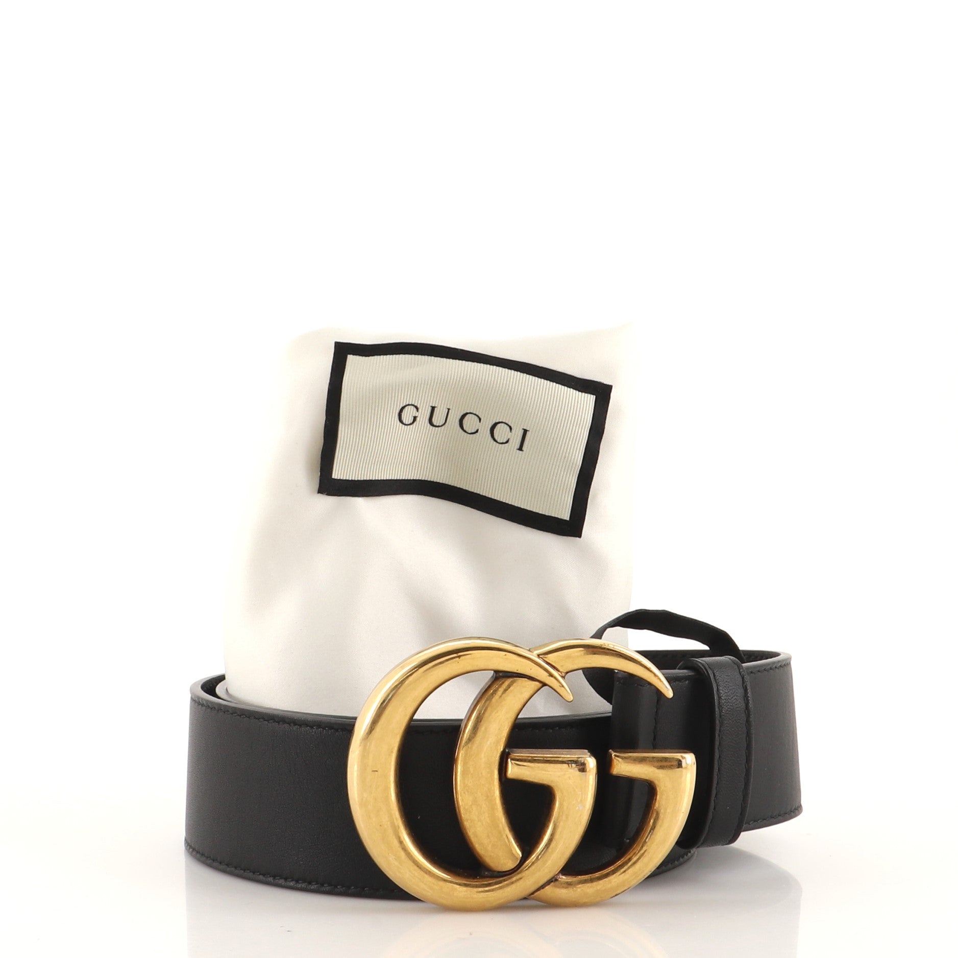 GG Marmont Belt Leather Wide 80