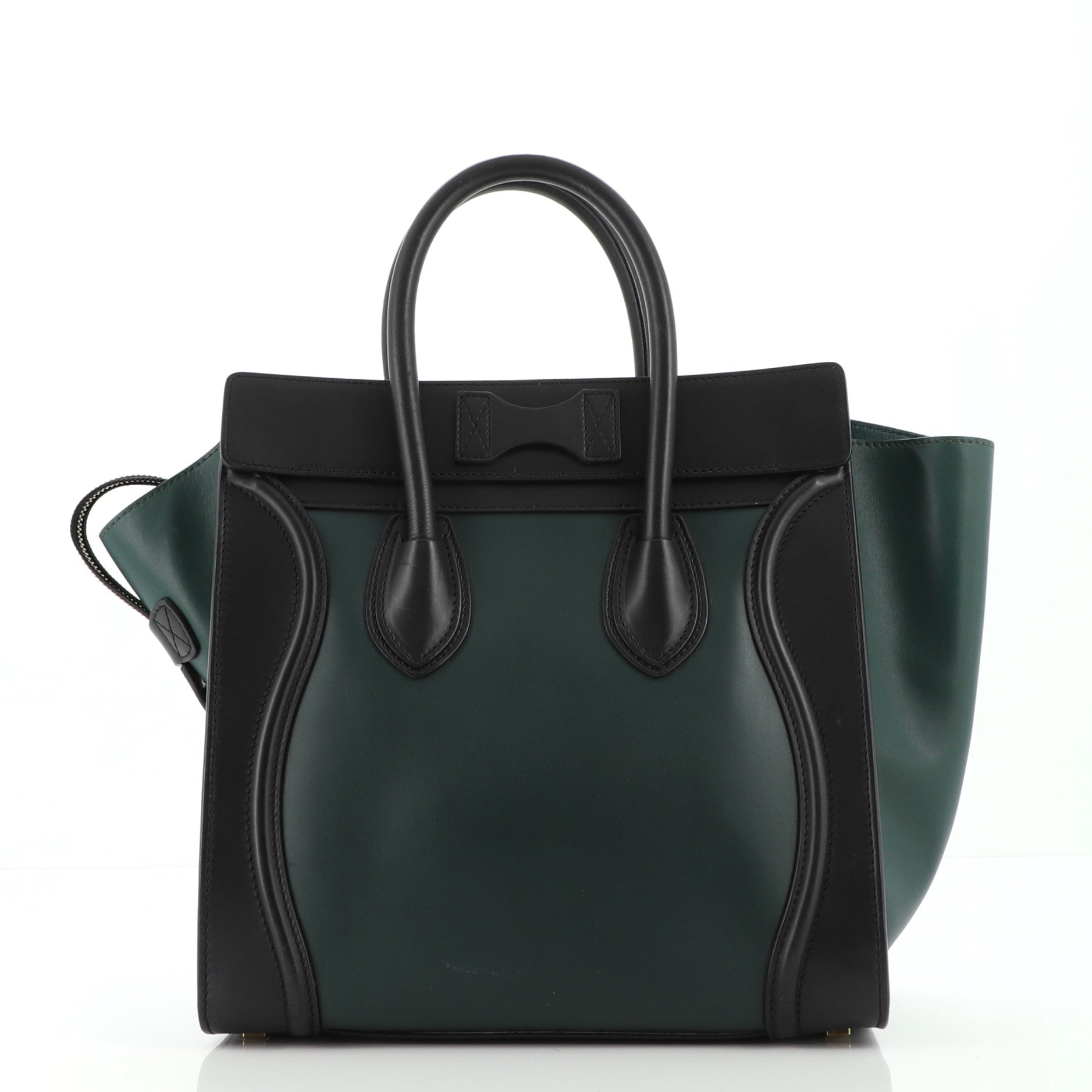 Bicolor Luggage Bag Leather Mini