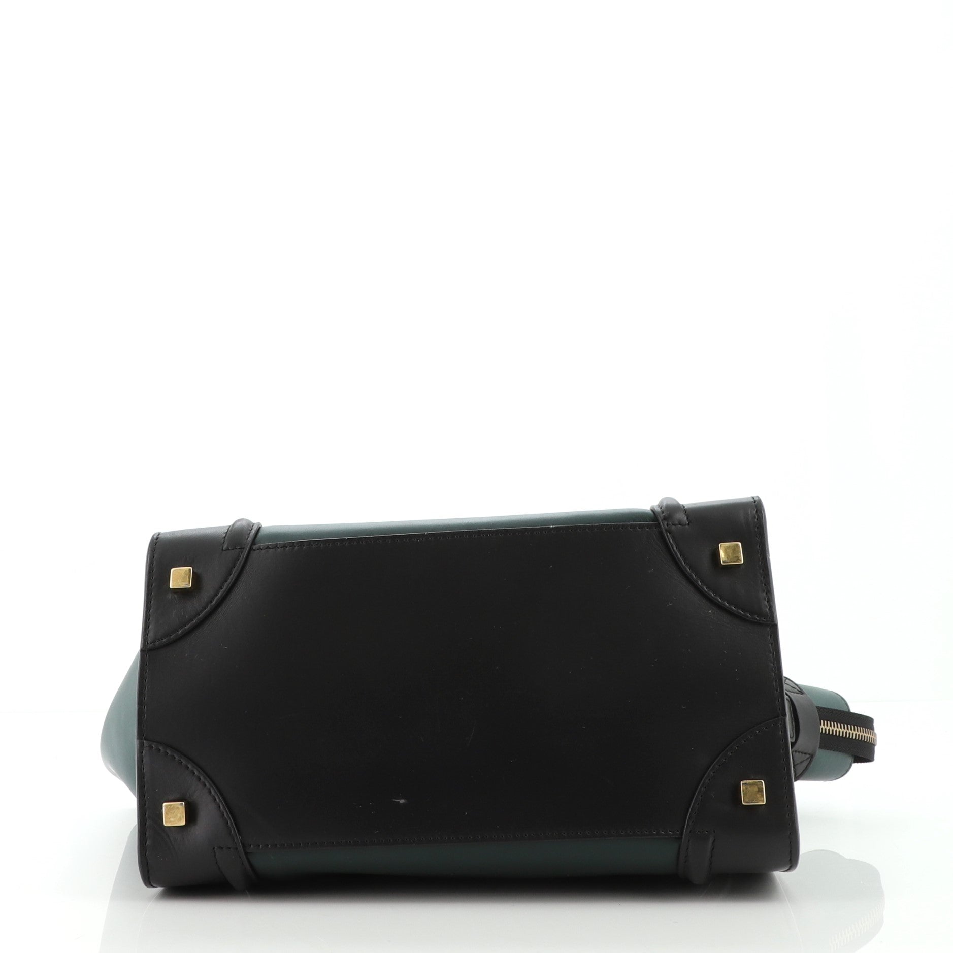Bicolor Luggage Bag Leather Mini