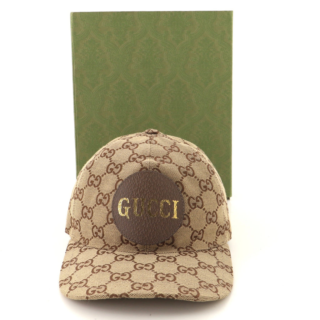 Logo Patch Baseball Cap GG Canvas Large