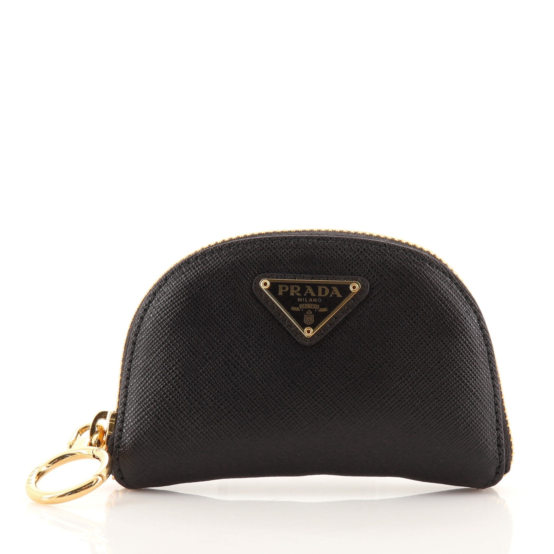 Foldable Zip Around Travel Pouch Saffiano Leather Mini