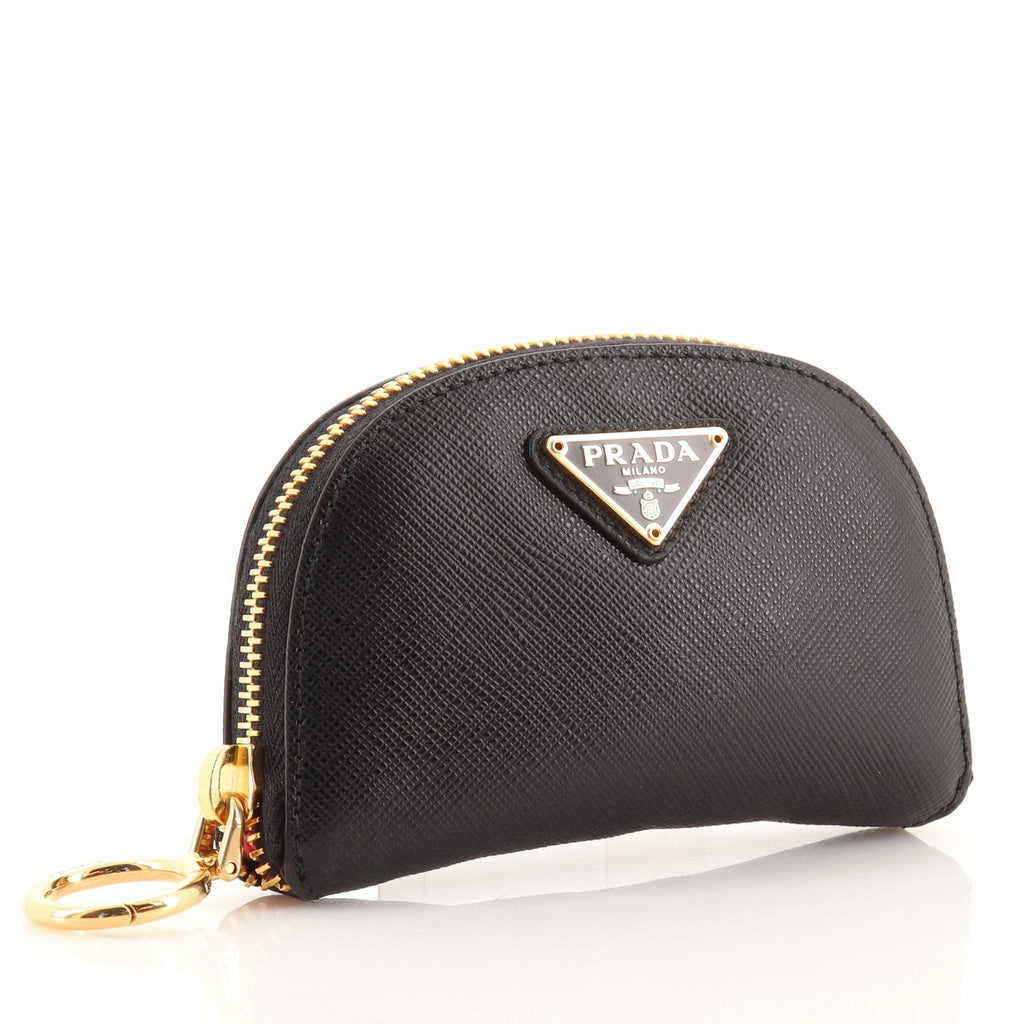 Foldable Zip Around Travel Pouch Saffiano Leather Mini