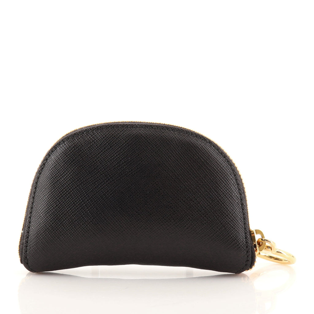 Foldable Zip Around Travel Pouch Saffiano Leather Mini