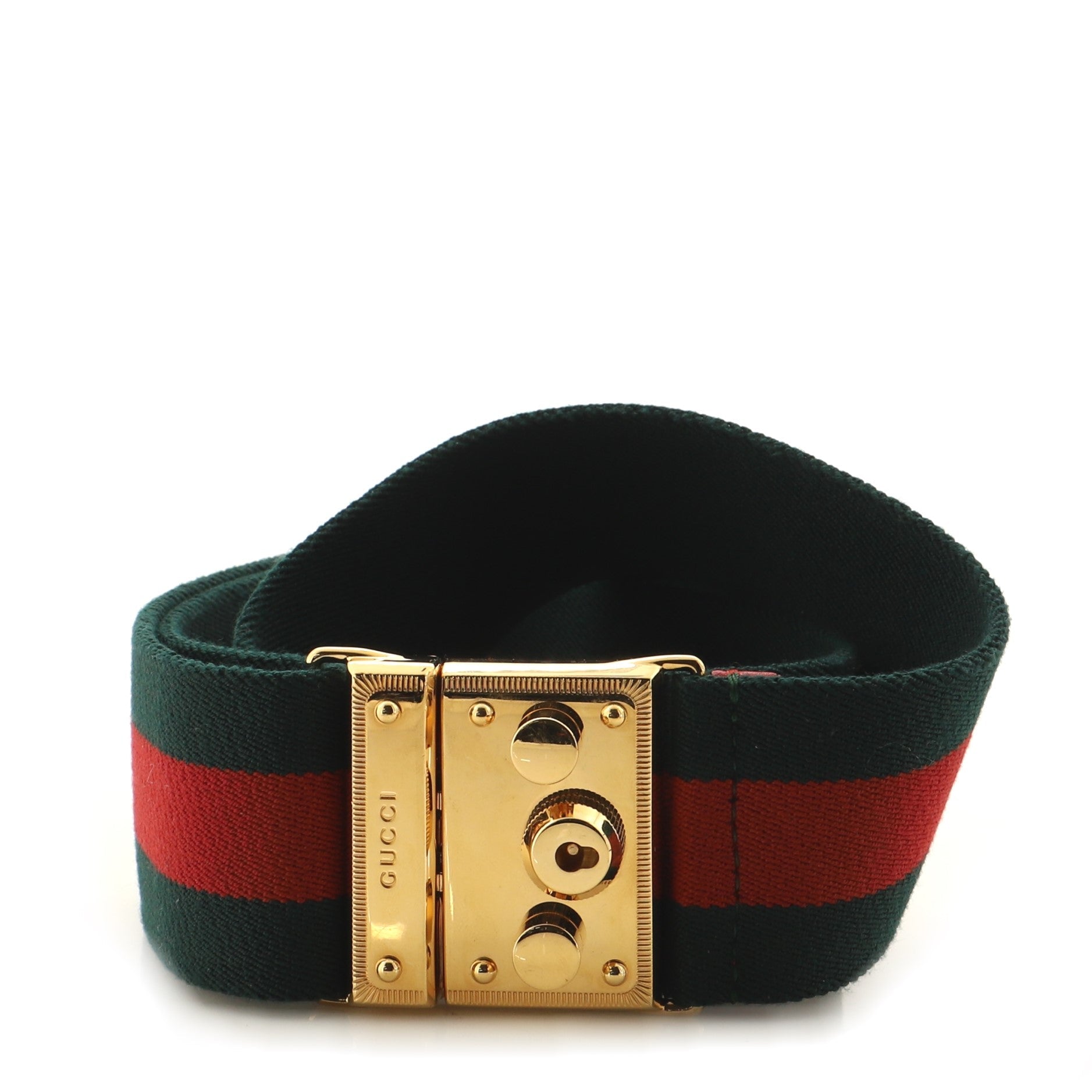 Padlock Web Belt Canvas Wide 75