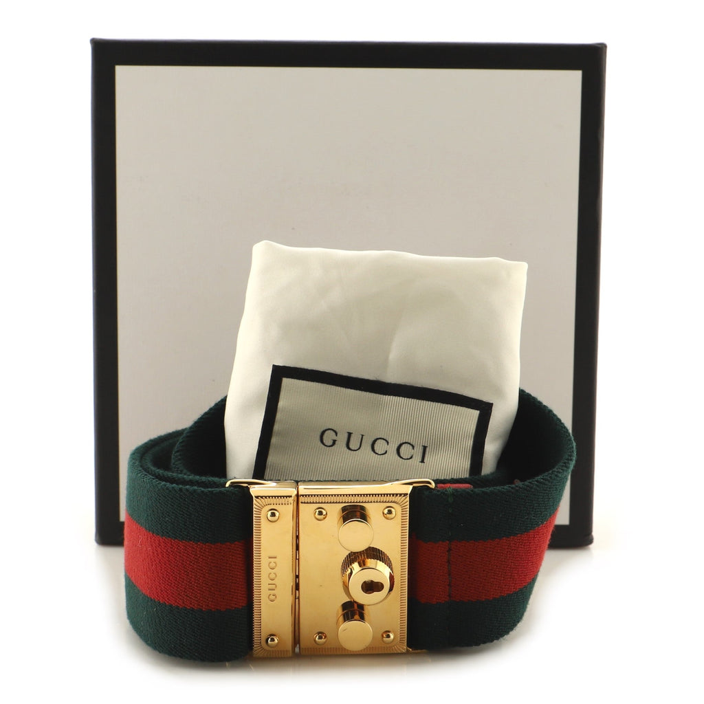 Padlock Web Belt Canvas Wide 75