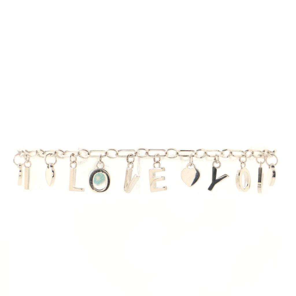 I Love You Charm Bracelet Sterling Silver