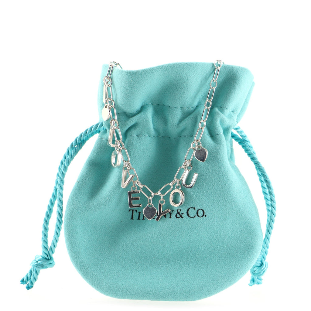 I Love You Charm Bracelet Sterling Silver