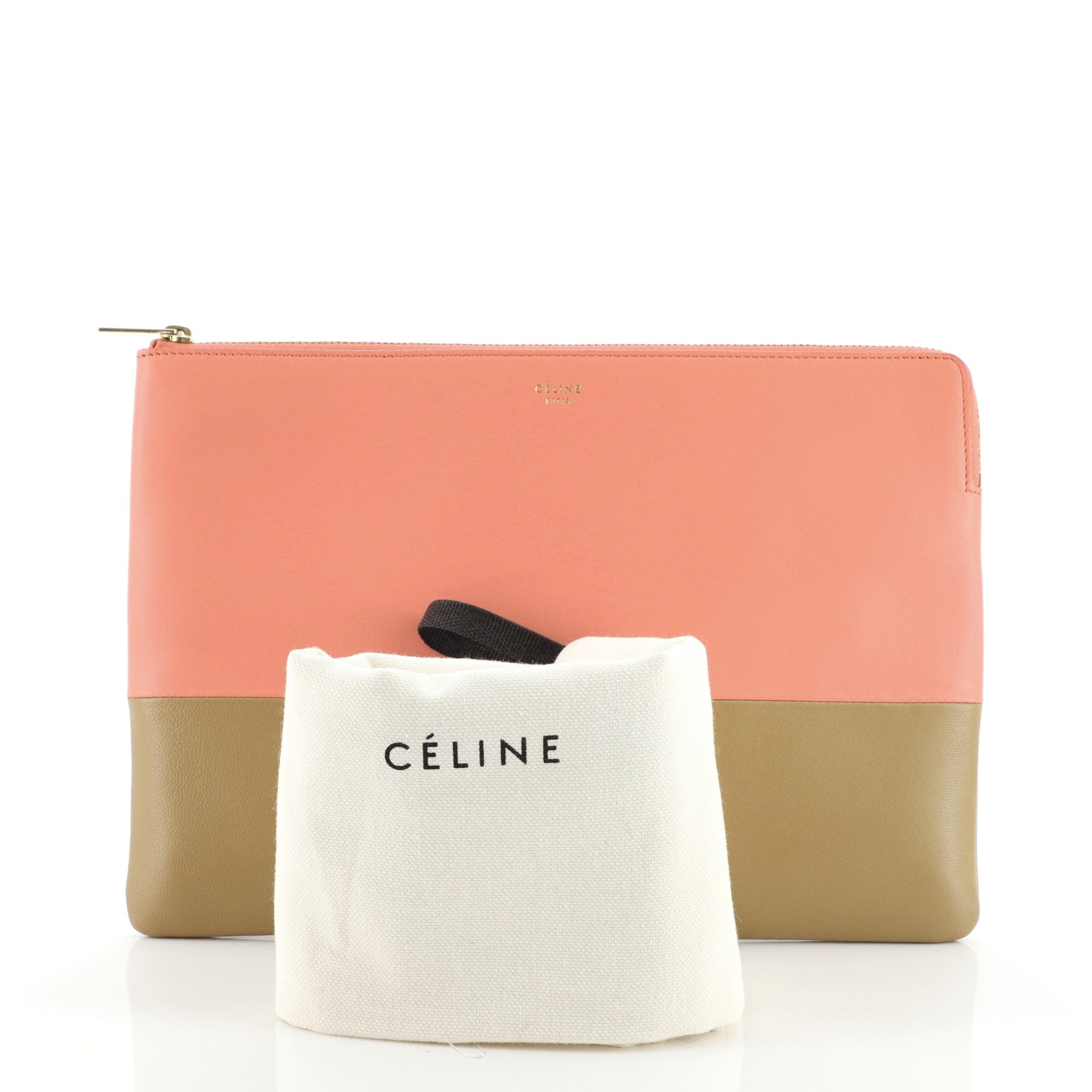 Bicolor Solo Clutch Leather