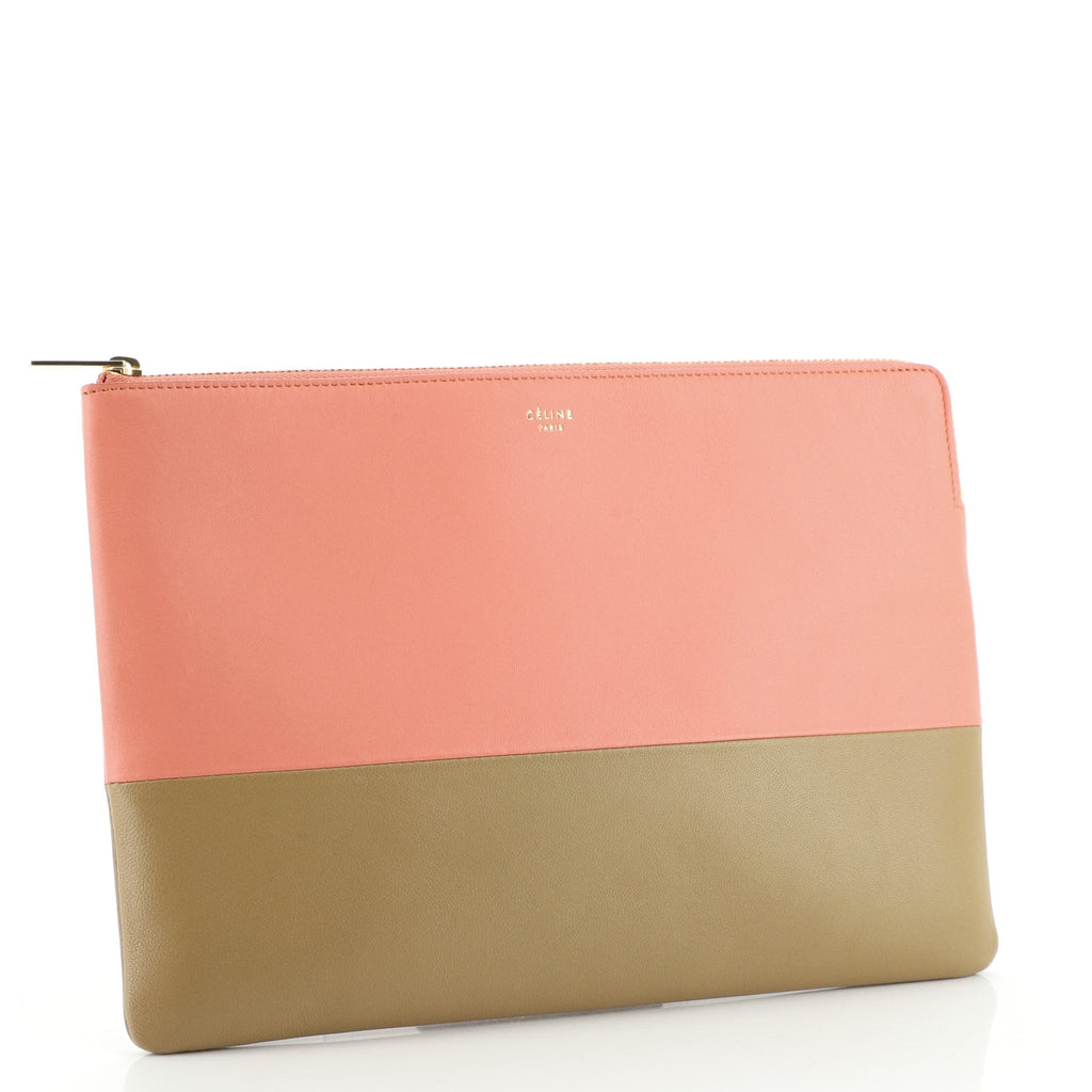 Bicolor Solo Clutch Leather