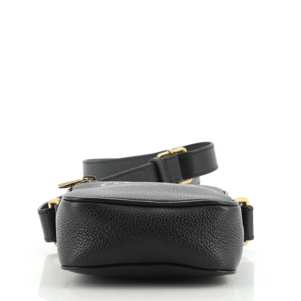 Logo Zip Messenger Bag Printed Leather Mini