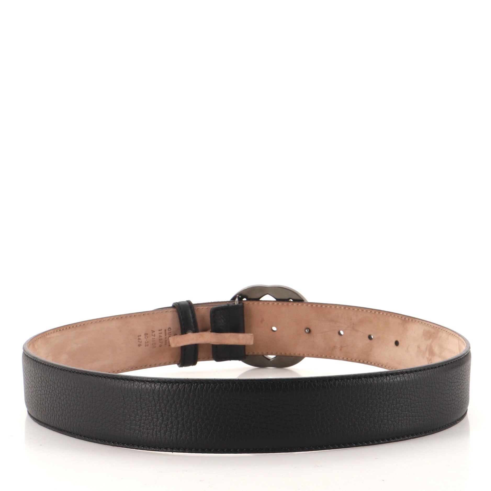 Interlocking G Belt Leather Medium 80