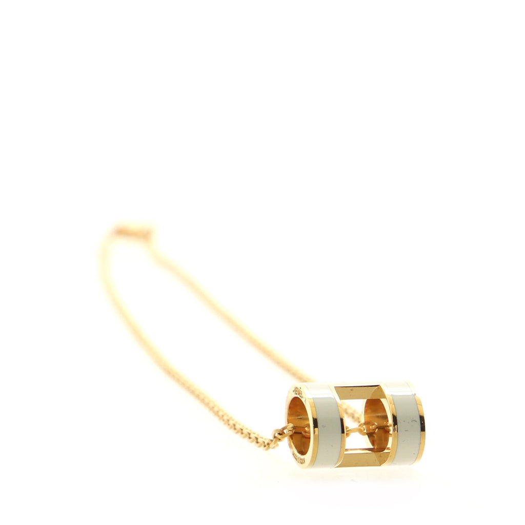 Pop H Pendant Chain Necklace Metal and Enamel