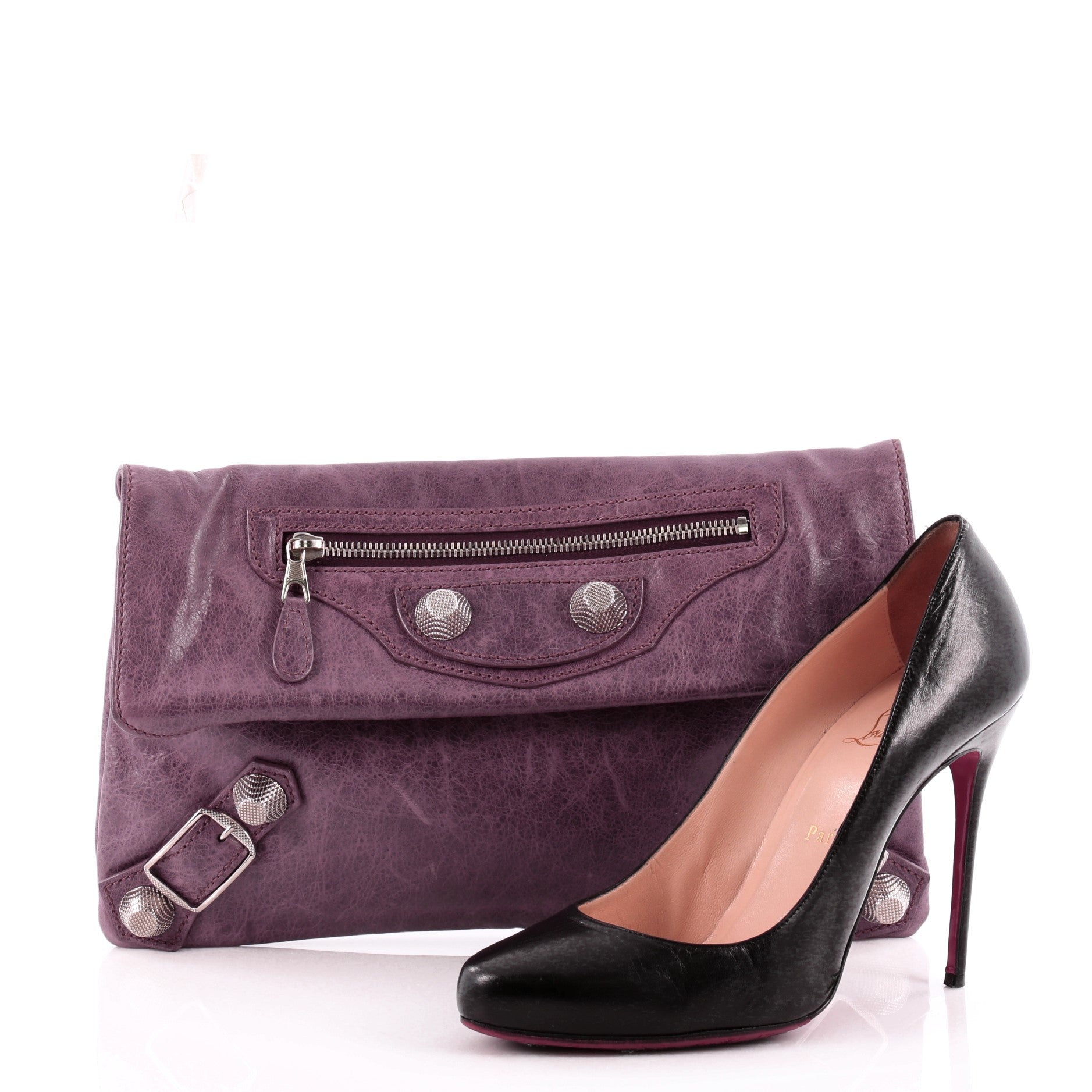 Envelope Clutch Giant Studs Leather