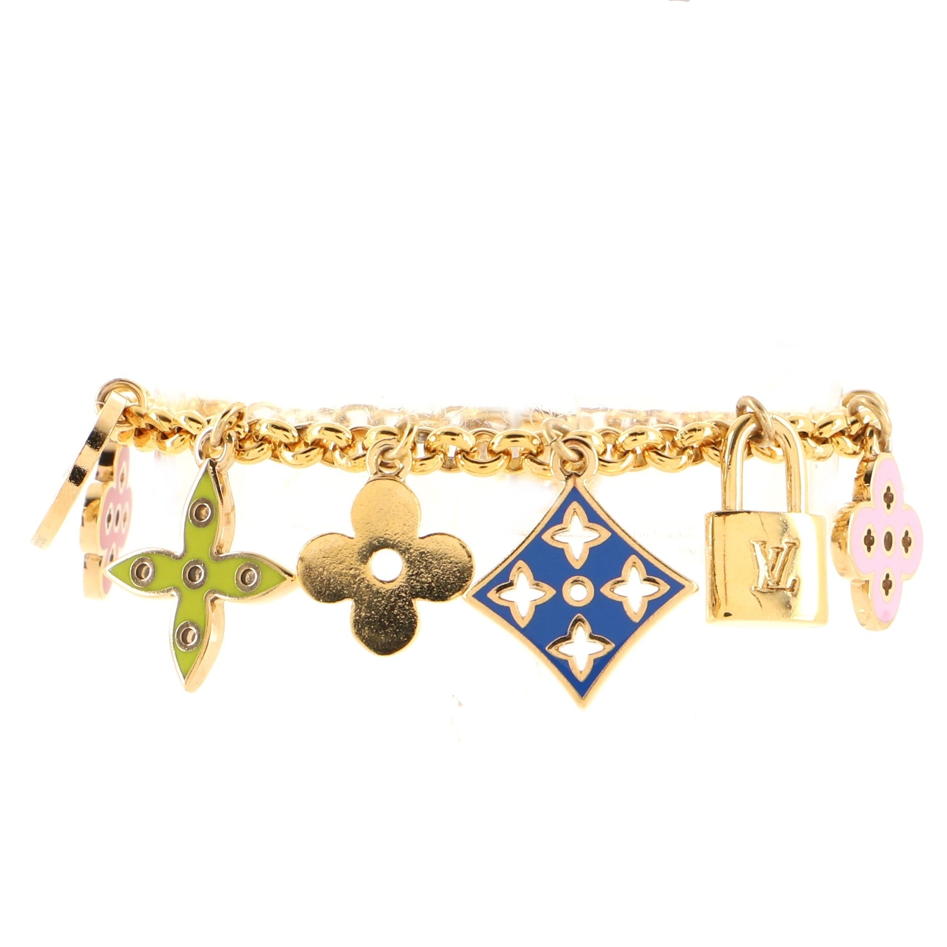 Looping Charm Bracelet Metal with Enamel
