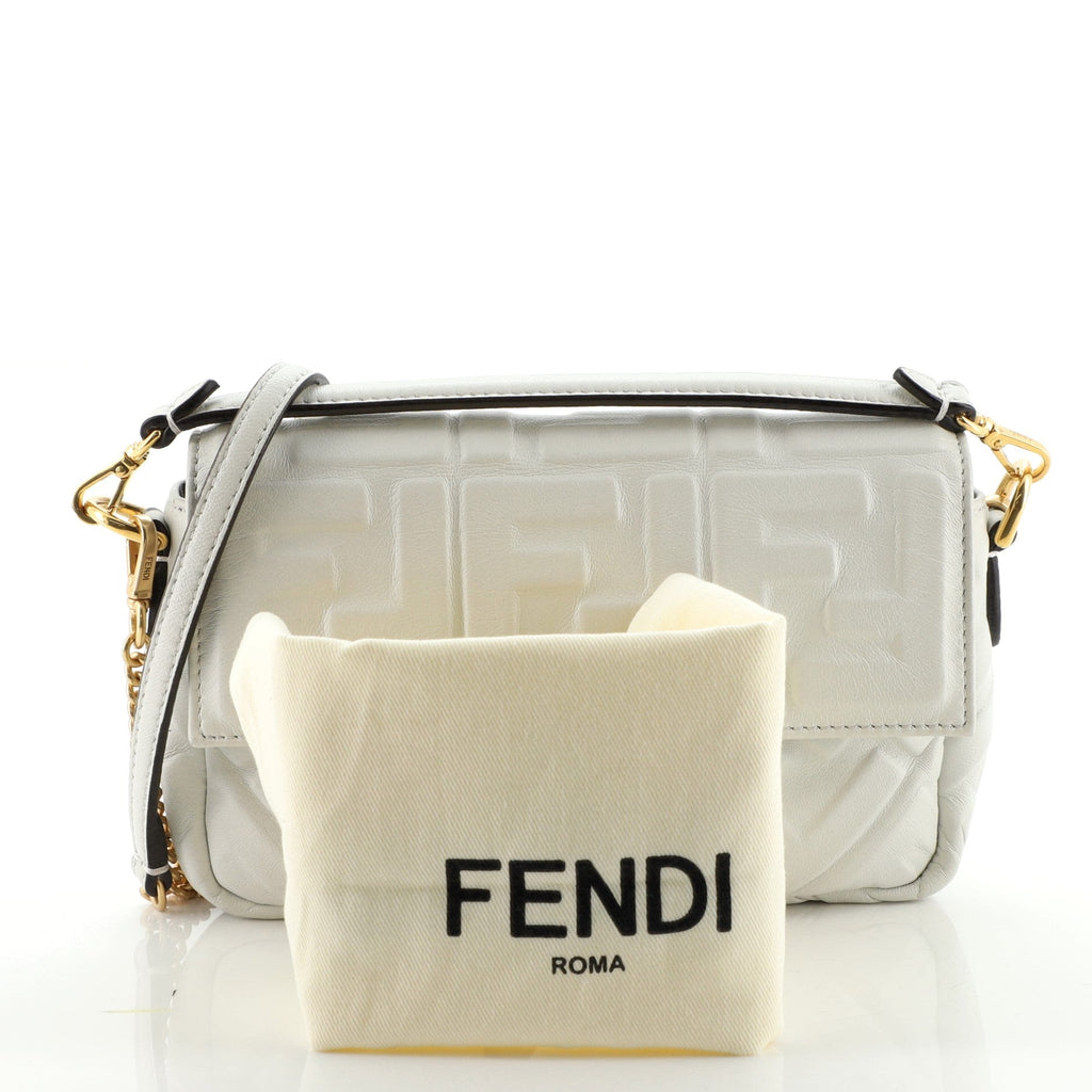 Baguette NM Bag Zucca Embossed Leather Mini