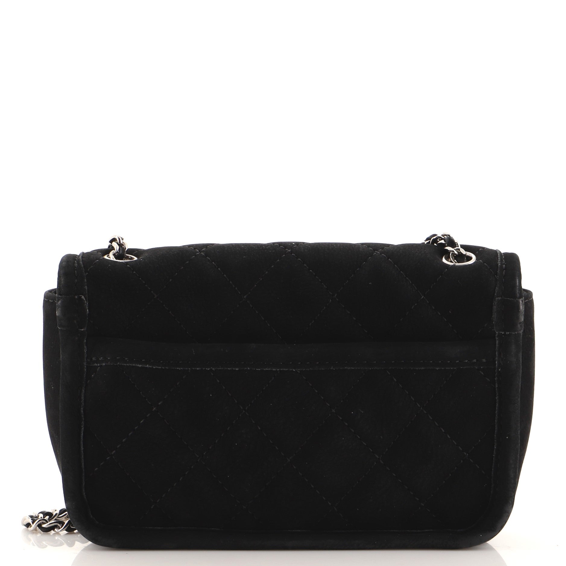 CC Chain Flap Bag Quilted Suede Mini