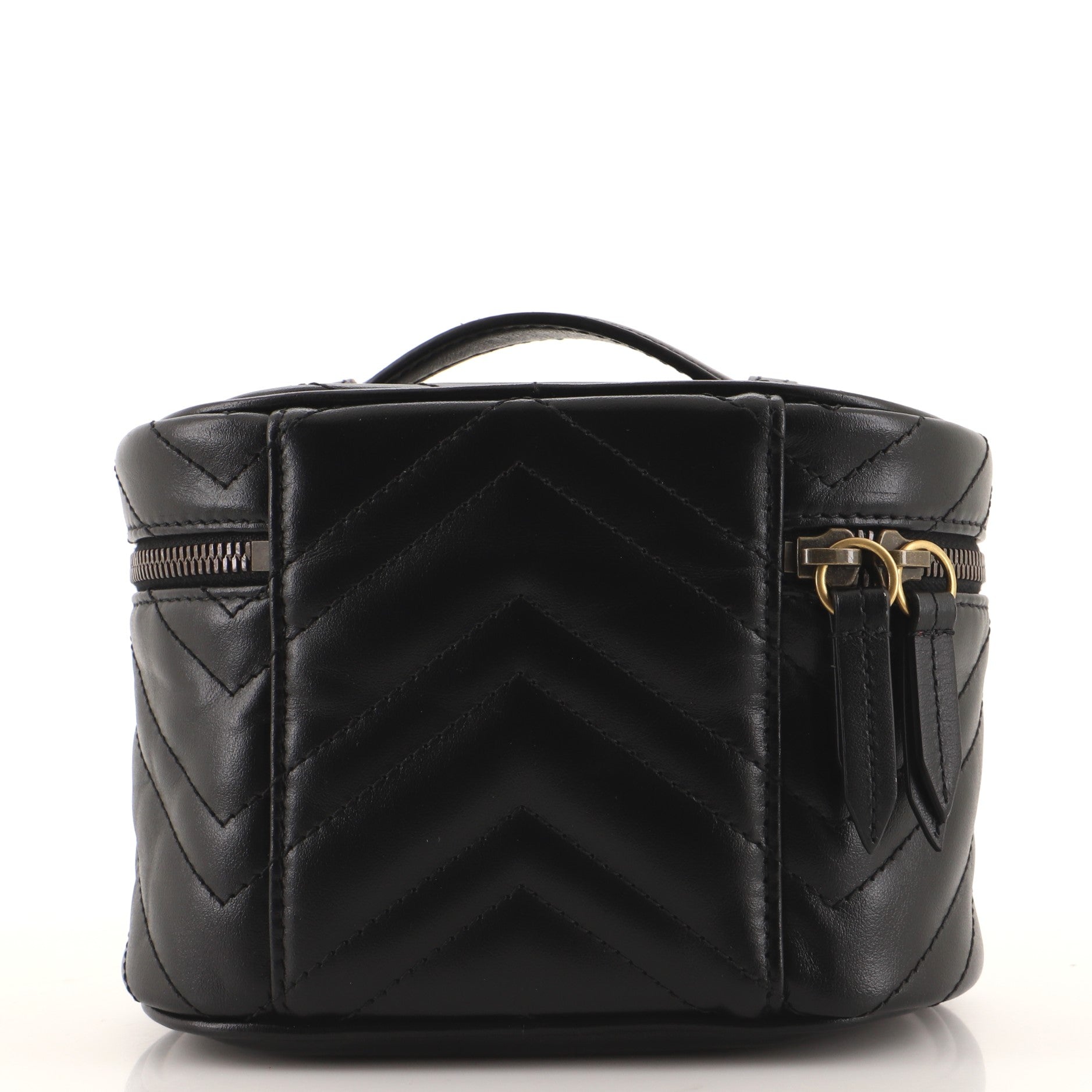 GG Marmont Top Handle Cosmetic Case Matelasse Leather Mini