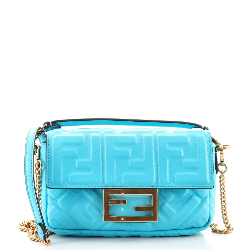 Baguette NM Bag Zucca Embossed Leather Mini